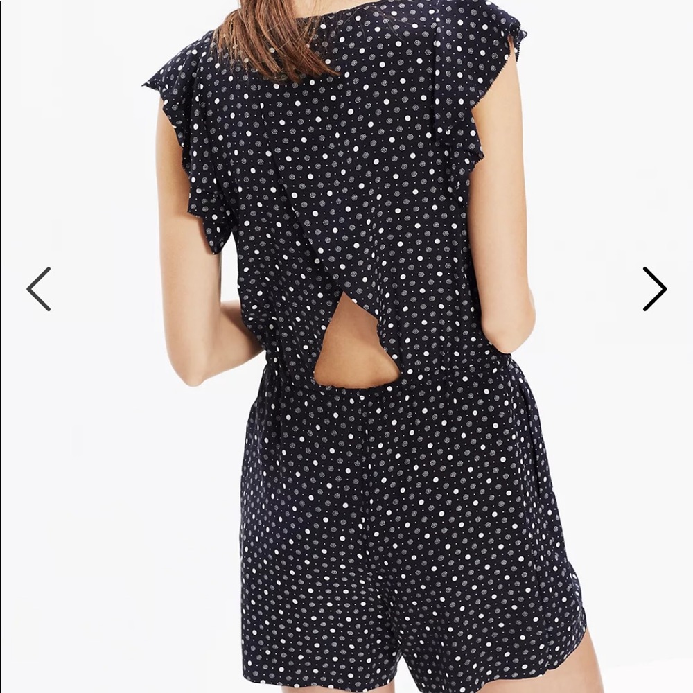 NWOT Madewell Petalplay Romper in Dotmix - Picture 3 of 13